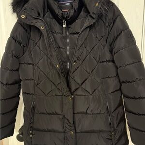 Tommy Hilfiger Women's Quilted Black Puffer Coat